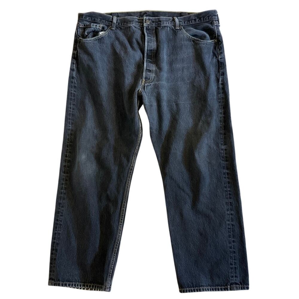 Levi’s 501 Jeans Men’s 46x30 Black Button Fly Straight Leg 100% Cotton